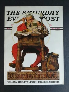 Vintage Saturday Evening Post December 21, 1935 Norman Rockwell Christmas Santa - Picture 1 of 1