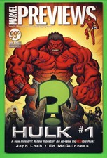 MARVEL PREVIEWS #51 2007 1ST RED HULK Predates Hulk #1 VARIANT COVER by 4 Months