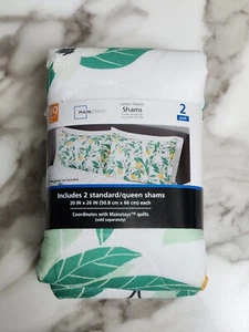 2-Pack Lemon Pattern Shams (Standard Queen) 20"x26" Pillow Case - Picture 1 of 3