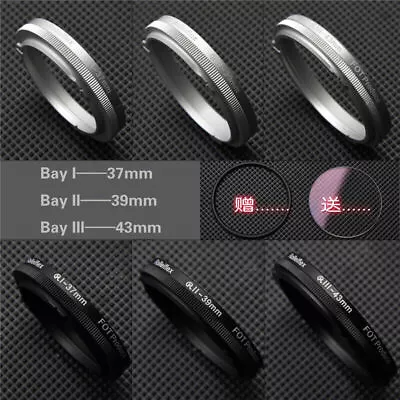 New Rolleiflex Rolleicord Bay I Bay II Bay III UV Lens Filter Silver Black Ring - Image 1 of 4