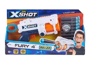 Pistole Dartblaster XShot Zuru Fury 4 Spielzeug Dart Gun Blaster 4er Lauf - Bild 1 von 5
