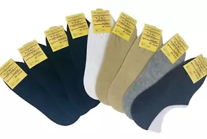 9PK Ankle Socks Low Cut Invisible No Show Boat Sock Mens Womens Cotton 5 Colors - Picture 1 of 10