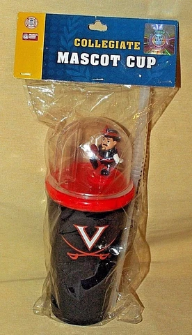 UVA MASCOT CUP UNIVERSITY VIRGINIA CAVALIER MAN NEW STRAW 24876 SC SPORTS NIP* Cover