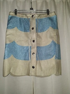 Marc Jacob Metallic Leather Skirt - Picture 1 of 5