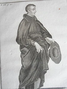 Clerc Regulier THEATIN Ordres Religieux GRAVURE POILLY JUN XVIIIéme - Picture 1 of 2