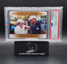 2014 SP Authentic Moments Ryder Cup Tiger Woods Rory McIlroy PSA 9