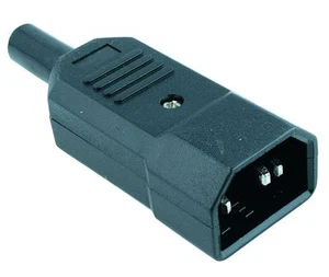 IEC Straight Male Inline Plug Connector Rewireable Kettle Lead Cable C14 - Picture 1 of 1