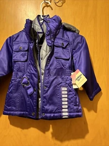 Girls Purple 4 In 1 System Jacket Size 4 By Osh Kosh B'gosh New - Picture 1 of 8