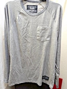 Broken Threads Mens Gray Long Sleeve Cotton Blend Crewneck Pocket XL - Picture 1 of 5