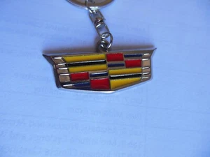 Cadillac  Logo ** Keychain ** Chrome Metal   * Free  Shipping - Picture 1 of 4