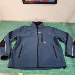 CAT iTechnology Jacket Men XL Polyester Workwear Zip-Up Caterpillar Soft Shell - Picture 1 of 24