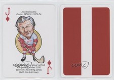 2007 Hero Decks Detroit Red Wings Heroes Playing Cards Alex Delvecchio #JD HOF
