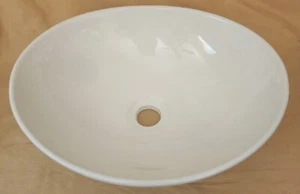 Fregadero de baño con recipiente de porcelana ovalado sobre encimera de 16" novela elegante P-221 - Imagen 1 de 3
