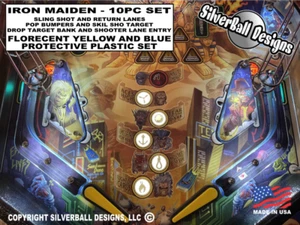 Pinball Stern IRON MAIDEN - Juego de plástico protector de 10 piezas - Versión PRO - Imagen 1 de 8