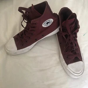 Chuck Taylor All Star Burgund Gr. UK 3 EUR 35 hoch Schnürsenkel - Bild 1 von 10