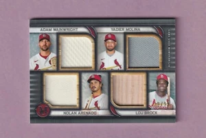 2023 TOPPS MUSEUM MOLINA, BROCK, ARENADO, WAINWRIGHT QUAD RELIC CARD #39/99 -HOF - Picture 1 of 2