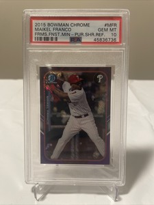 Maikel Franco 2015 Bowman Chrome FRMS FNST Mini Purple Shimmer Refractor PSA 10