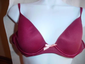 Victorias Secret Vintage Malla Moldeada Alambre 34C Borgoña Nuevo Sin Etiquetas - Imagen 1 de 5