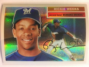 2005 Topps Heritage Chrome Refractor Rickie Weeks  /556 THC101 Brewers A7