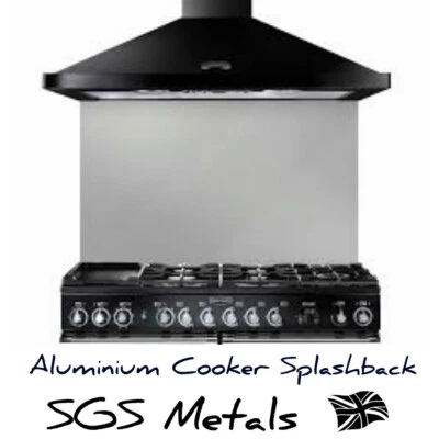 SPLASHBACK Satin Anodised ALUMINIUM Cooker Kitchen Splash Back Quality UK Made - Image 1 of 4