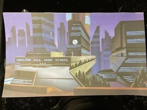 BATMAN ANIMATION CEL BACKGROUND Copy 90’s Animated Series Dc Comics Cartoon I17 - Picture 1 of 2