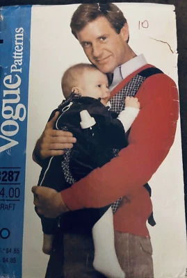 VTG  Vogue 8287 Fabric Baby Carrier Holder Baby Bjorn Like Front Hand Free FF - Image 1 of 4
