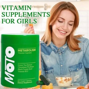Moto Women's Metabolism Boost: Energy & Appetite Control, 60 Capsules USA STOCK - Picture 1 of 20