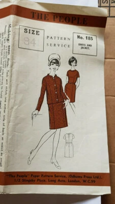 Vintage The People pattern 185  Dress & Jacket Bust Size 34" - Image 1 of 2