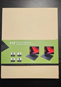 F17 Wireless Keyboard Case Bluetooth Back LED For iPad Pro 12.9" F129-ATS - Picture 1 of 7