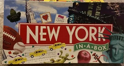 Vintage NEW YORK In A BOX  Board Game Monopoly Rare World Trade Center Original - Image 1 of 4