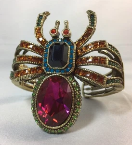 HEIDI DAUS "Heidi Long Legs" Spider Multi-color Cuff Bracelet ~ M/L - Picture 1 of 7