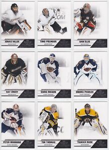  2010-11 Panini All Goalies NHL Hockey You Pick the Card, Finish Your Set