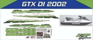 SEADOO GTX 2002 DI Graphics / Decal / Sticker Kit GREEN CUSTOM - Picture 1 of 1