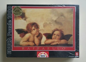 Neu EDUCA Puzzle La Madonna Sistina, Raffaello 1000 Teile FixPuzzle Kleber enthalten - Bild 1 von 6