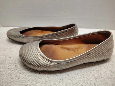 Gentle Souls "Bay Leaf" Womens Shoes SIZE 5M Gold Brown Slip On Ballet Flats Foto 1 de 4