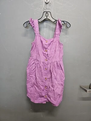 Vestido morado sin mangas H&M para niñas talla 4T Foto 1 de 3