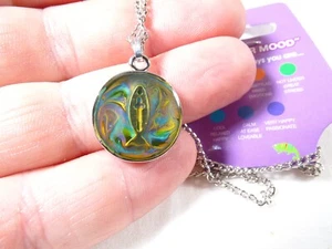 NEW MOOD Color Changing Ichthus Jesus Fish Y2K Hippy Boho 16” Choker Necklace - Picture 1 of 18