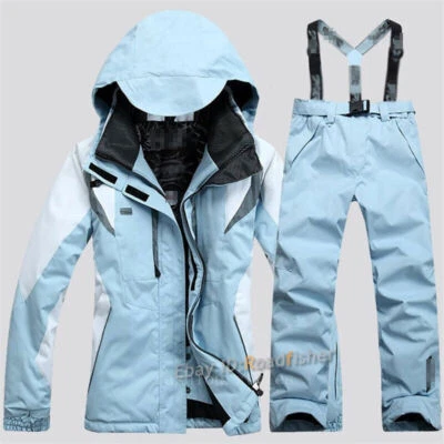 Women's Girl Winter Coat Pants Sport Ski Suits Jacket Snowboard Outdoor Travel - Image 1 of 4