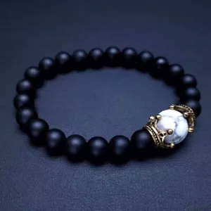 Bracciale Occhio di Tigre Moda Lusso Moderno Pietra Perline Gioielli Brucia Grassi Charm M - Foto 1 di 24