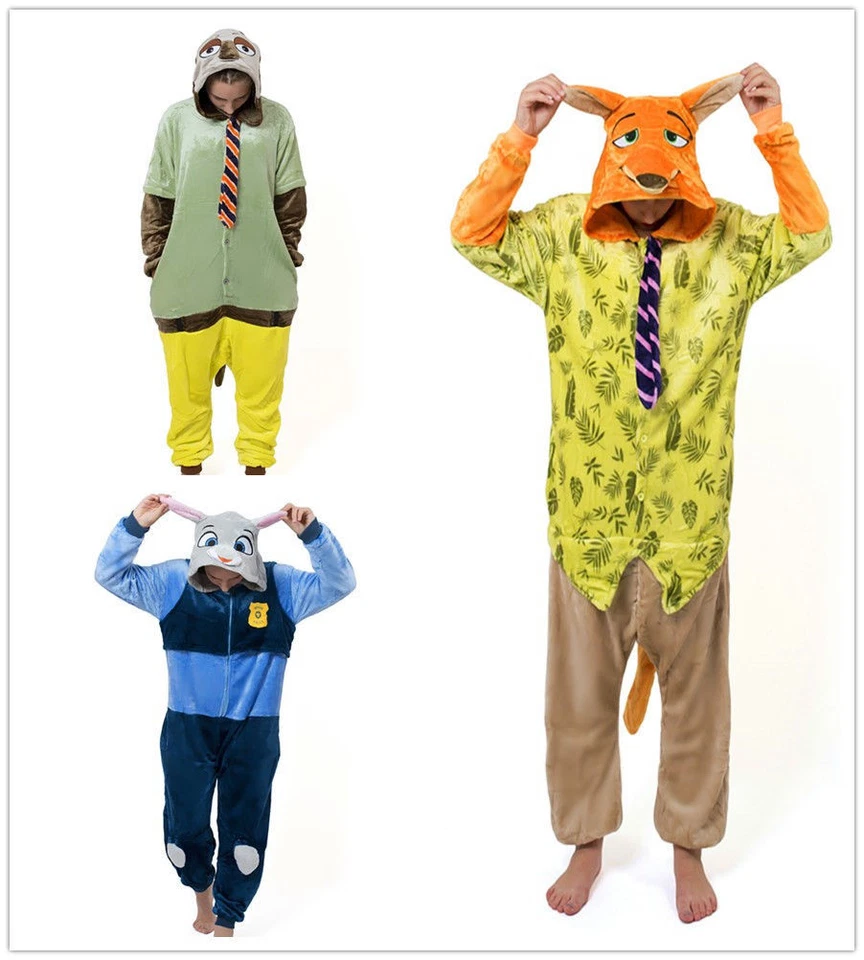 Costume pigiama natalizio Nick Judy bradipo Zootopia Onesiee Kigurumi fantasia pigiama pigiama