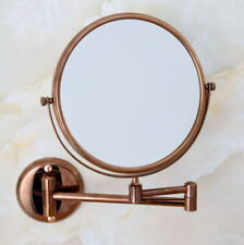 Hotel Rose Gold Copper 8" Wall Mount Swing Arm 2-Sided Magnifying Mirror sba637