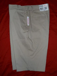 NWT ~ IZOD® Flat Front Khaki Shorts (Uniform) ~ Boys size 18.5 Plus ~ MSRP $24. - Picture 1 of 3