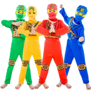Costume Ninjago per bambini tuta vestito elegante Halloween cosplay body vestito Regno Unito - Foto 1 di 10