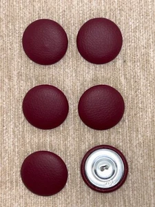 Kunstleder 45L/28mm Wein Vinyl bezogen Schlaufe Rückseite Polster Knöpfe Burgund - Bild 1 von 1