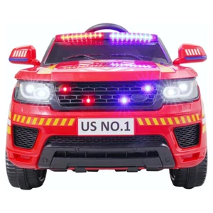 12V Kids Ride on Police Car with Remote Control, Battery Powered 4 Wheeler Truck - Picture 1 of 12