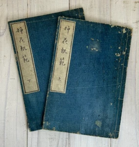 Meiji Ikebana Flower Art – Sōka Kihan Vol. 1 & 2 – Antique Japanese Books - Picture 1 of 20