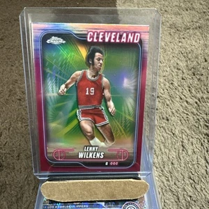 2025 TOPPS CHROME #14 LENNY WILKINS PINK REFRACTOR CLEVELAND CAVALIERS - Picture 1 of 2