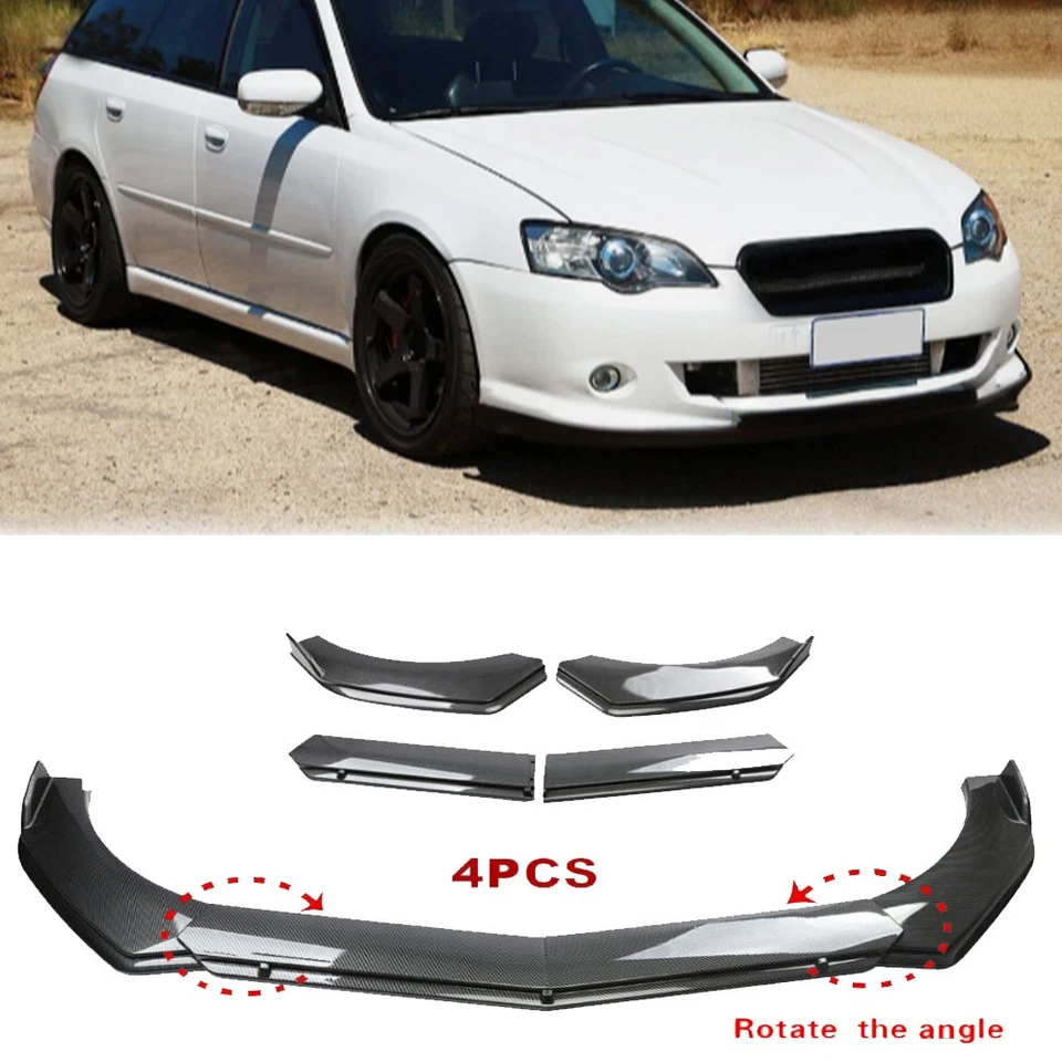 For Subaru Legacy Sedan Carbon Style Front Bumper Lip Spoiler Splitter Body Kit - Image 1 of 4