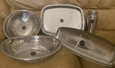 Set Vassoi e Portapane Alessi Inox 18/10 Made in Italy - Immagine 1 di 4