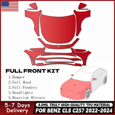 For Mercedes-Benz CLS C257 2022-UP Full Front Precut PPF Paint Protection Film - Image 1 of 4